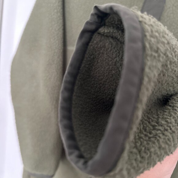 Northface Long Cragmont Polar Fleece Coat Jacket Green Size Medium Volcom - Picture 7 of 10